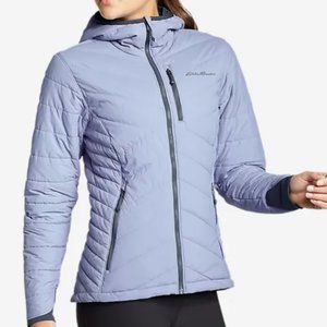 Eddie Bauer IgniteLite Stretch Reversible Hooded Jacket, Med Tall Dusty Blue EUC